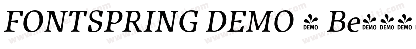 FONTSPRING DEMO - Be字体转换